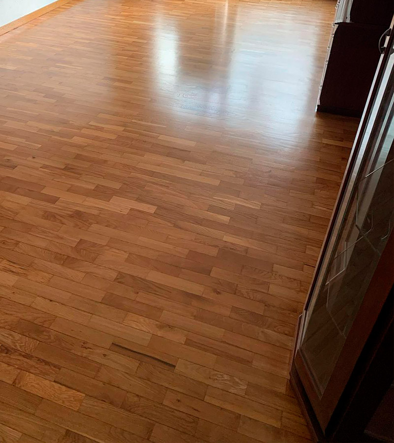 parquet de madera brillante reformas interiores